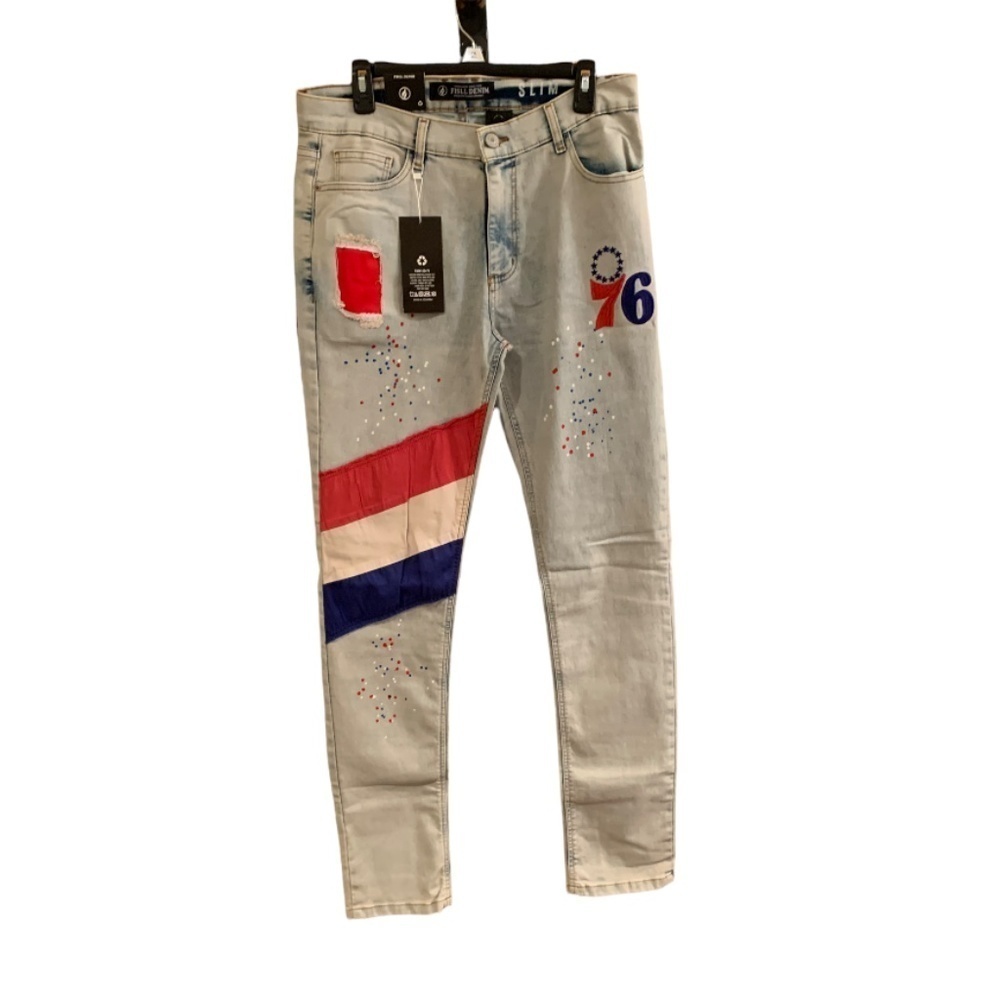 Fisll Denim Men's 76ers Jeans 32/34 NWT